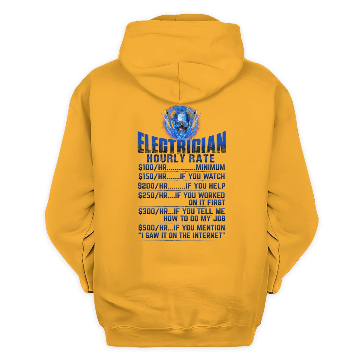 Awesome Electrician Hourly Rate-Hoodie - grunx260804-0061