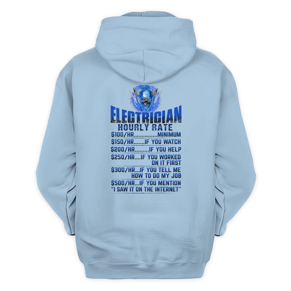 Awesome Electrician Hourly Rate-Hoodie - grunx260804-0061