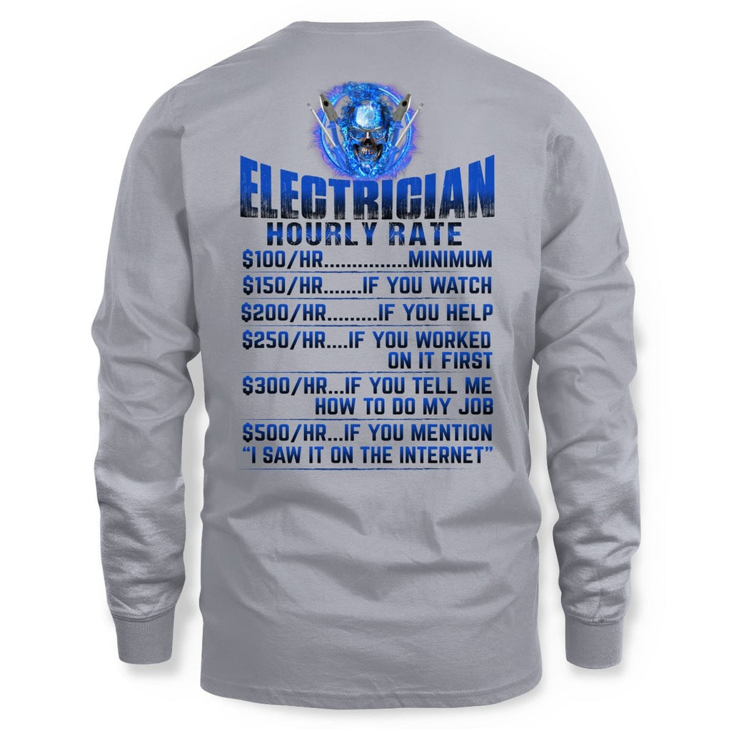 Awesome Electrician Hourly Rate-Hoodie - grunx260804-0061