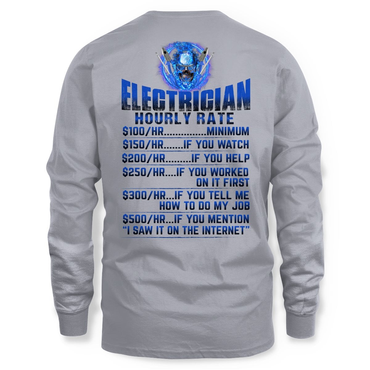 Awesome Electrician Hourly Rate-Hoodie - grunx260804-0061