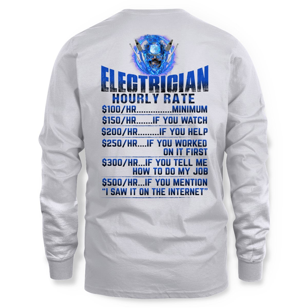 Awesome Electrician Hourly Rate-Hoodie - grunx260804-0061