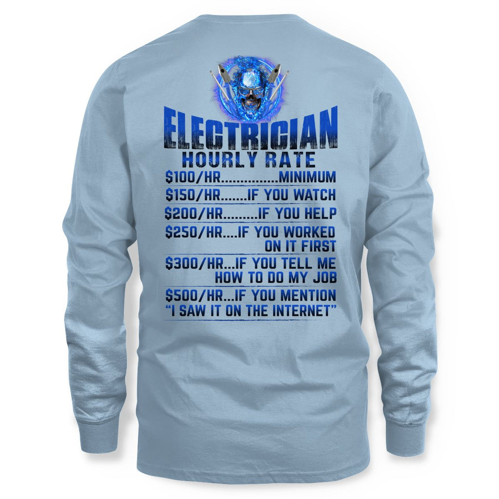 Awesome Electrician Hourly Rate-Hoodie - grunx260804-0061