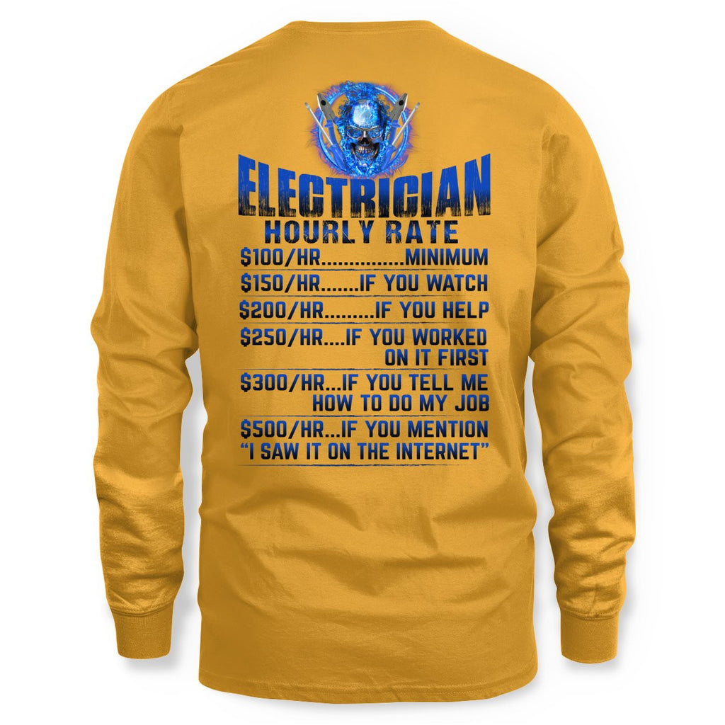 Awesome Electrician Hourly Rate-Hoodie - grunx260804-0061