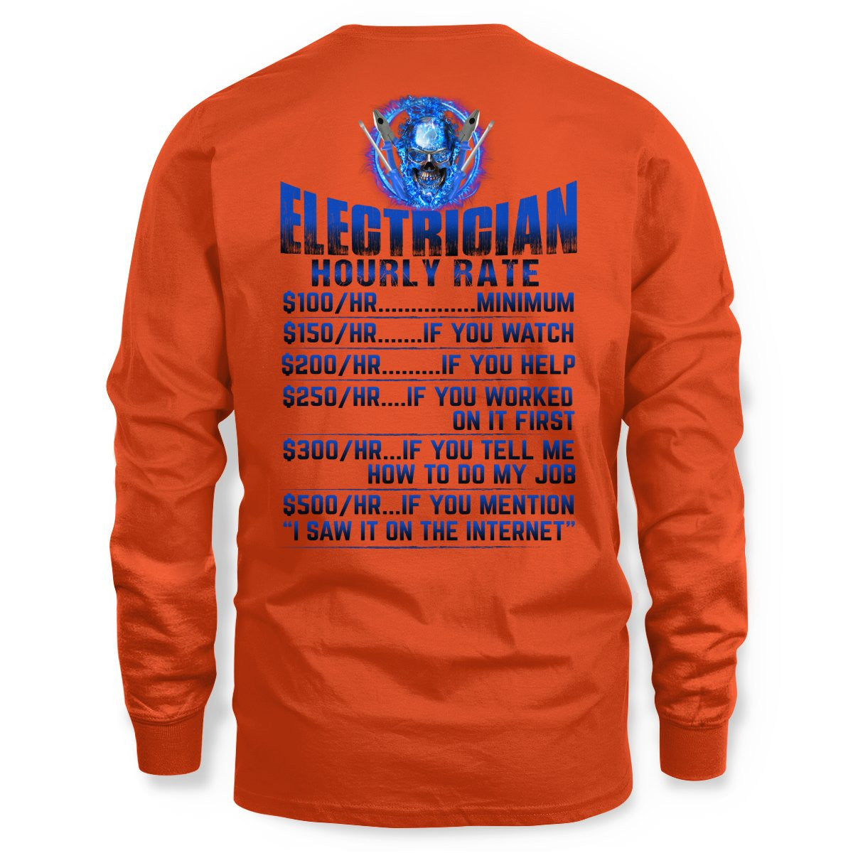 Awesome Electrician Hourly Rate-Hoodie - grunx260804-0061