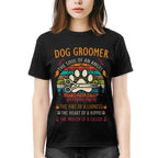 Awesome Dog Groomer the soul of an Angel-T-shirt - grunx260804-0037