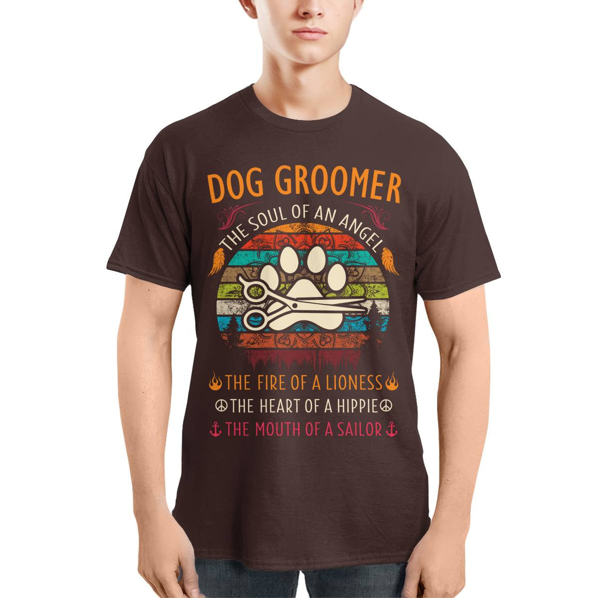 Awesome Dog Groomer the soul of an Angel-T-shirt - grunx260804-0037