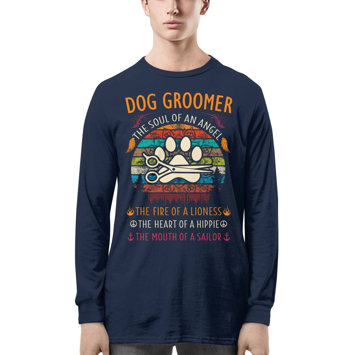 Awesome Dog Groomer the soul of an Angel-T-shirt - grunx260804-0037