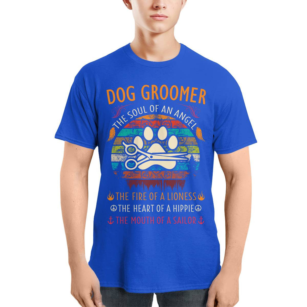 Awesome Dog Groomer the soul of an Angel-T-shirt - grunx260804-0037