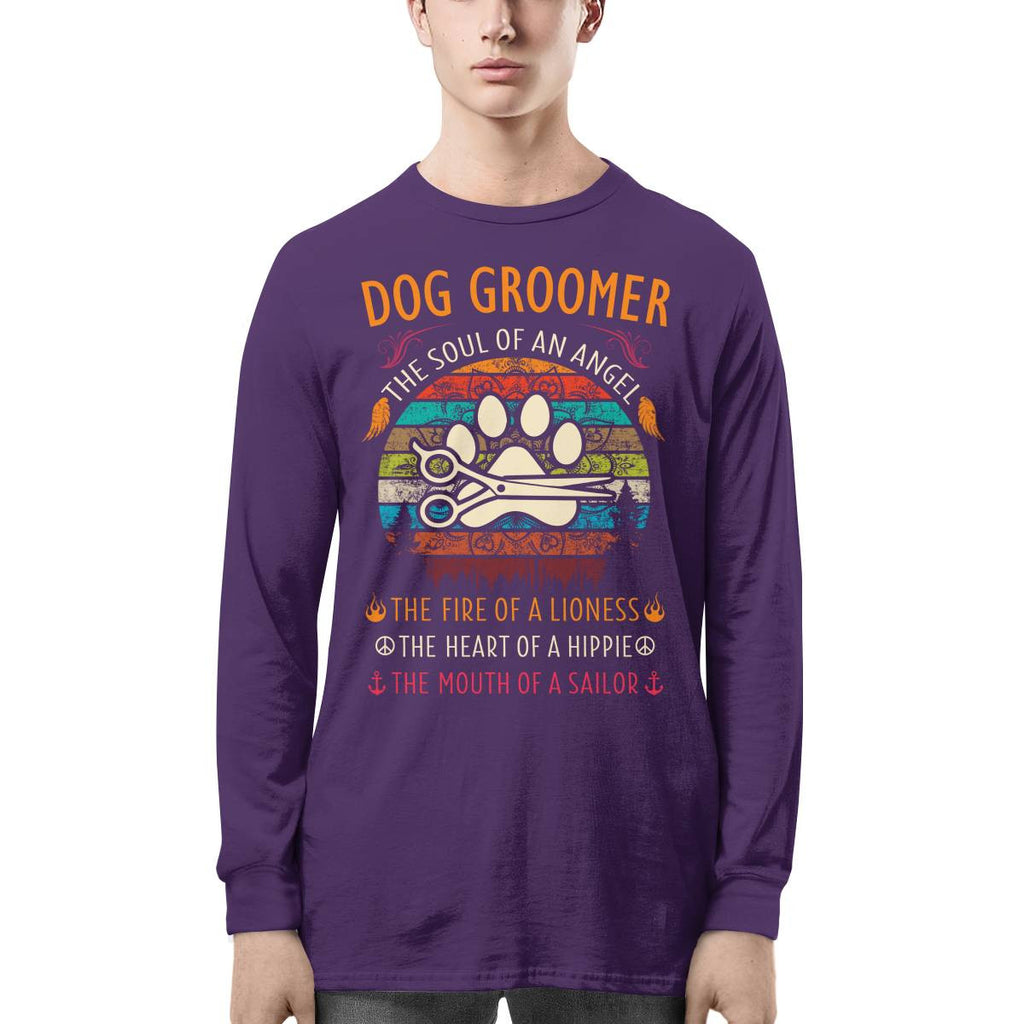 Awesome Dog Groomer the soul of an Angel-T-shirt - grunx260804-0037