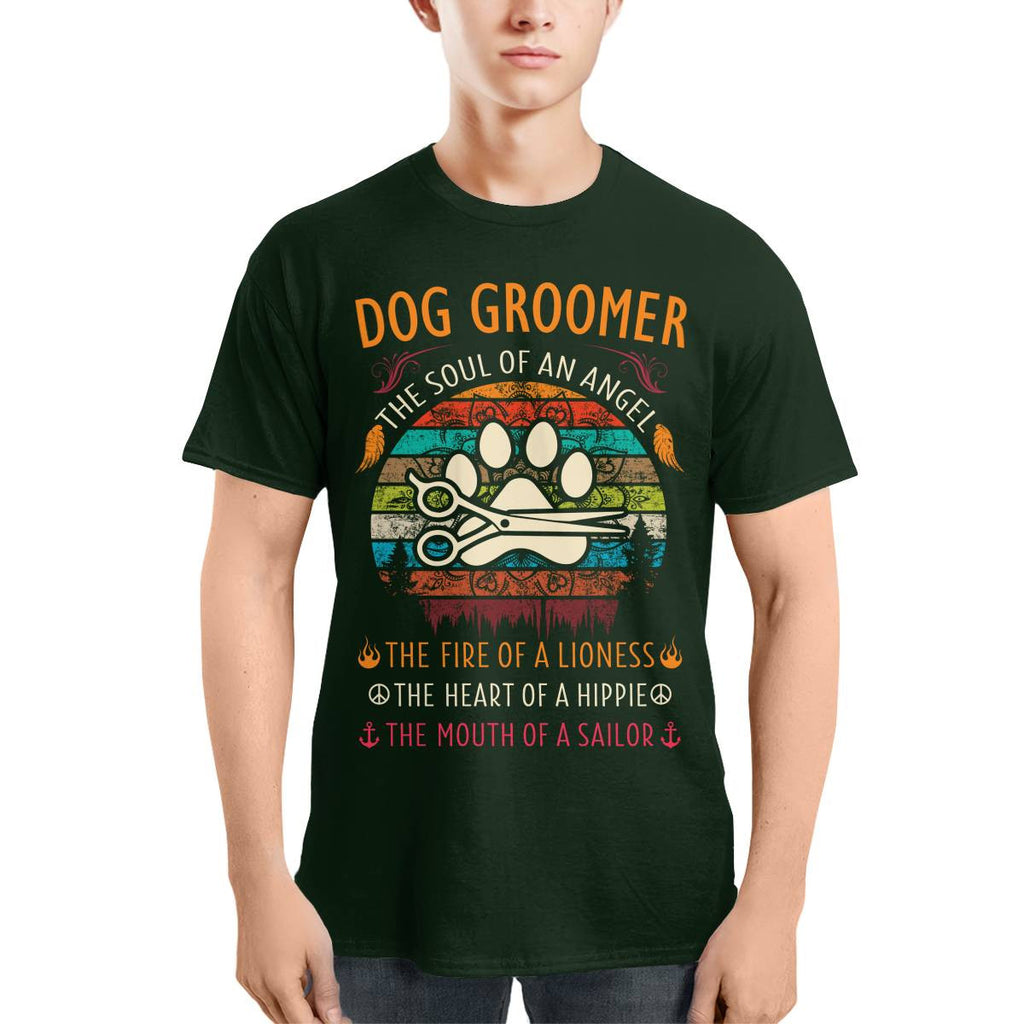 Awesome Dog Groomer the soul of an Angel-T-shirt - grunx260804-0037