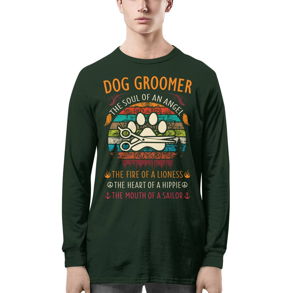 Awesome Dog Groomer the soul of an Angel-T-shirt - grunx260804-0037