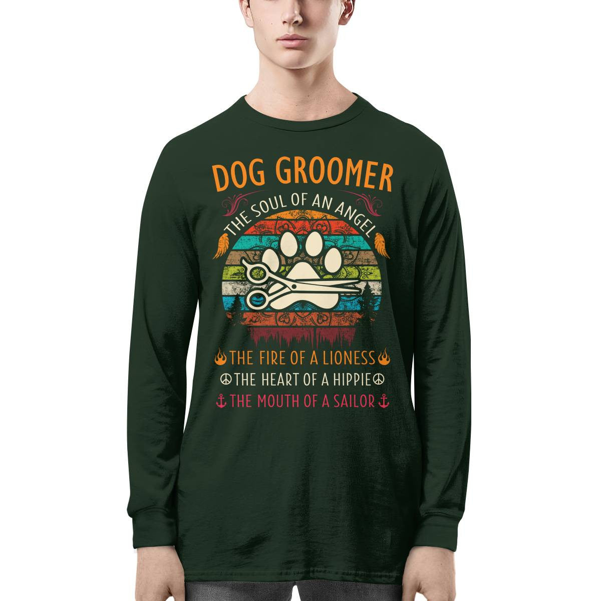 Awesome Dog Groomer the soul of an Angel-T-shirt - grunx260804-0037