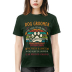 Awesome Dog Groomer the soul of an Angel-T-shirt - grunx260804-0037