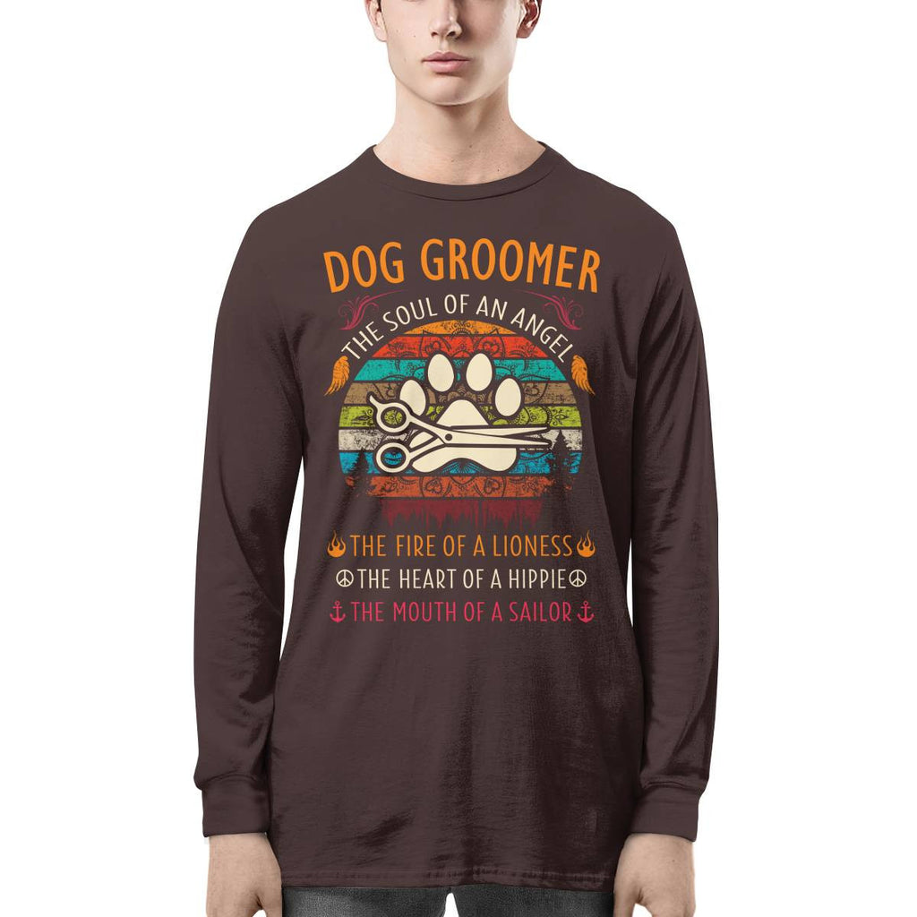 Awesome Dog Groomer the soul of an Angel-T-shirt - grunx260804-0037