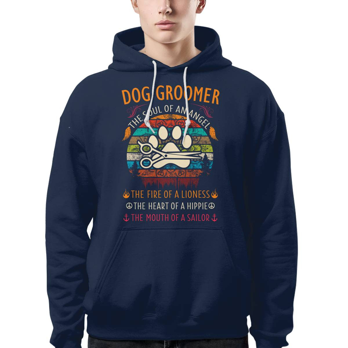 Awesome Dog Groomer the soul of an Angel-T-shirt - grunx260804-0037