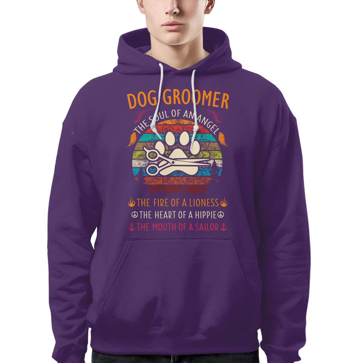 Awesome Dog Groomer the soul of an Angel-T-shirt - grunx260804-0037