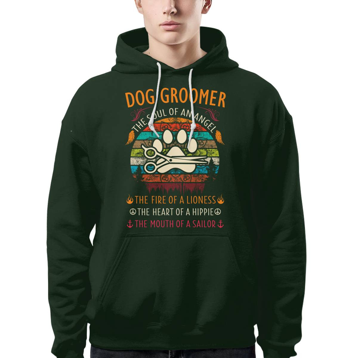Awesome Dog Groomer the soul of an Angel-T-shirt - grunx260804-0037