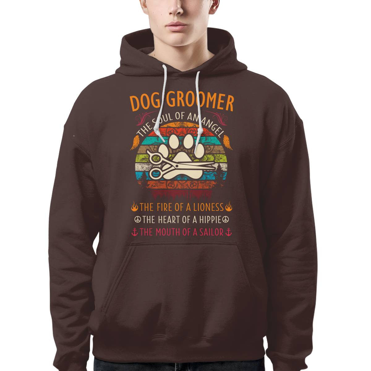 Awesome Dog Groomer the soul of an Angel-T-shirt - grunx260804-0037