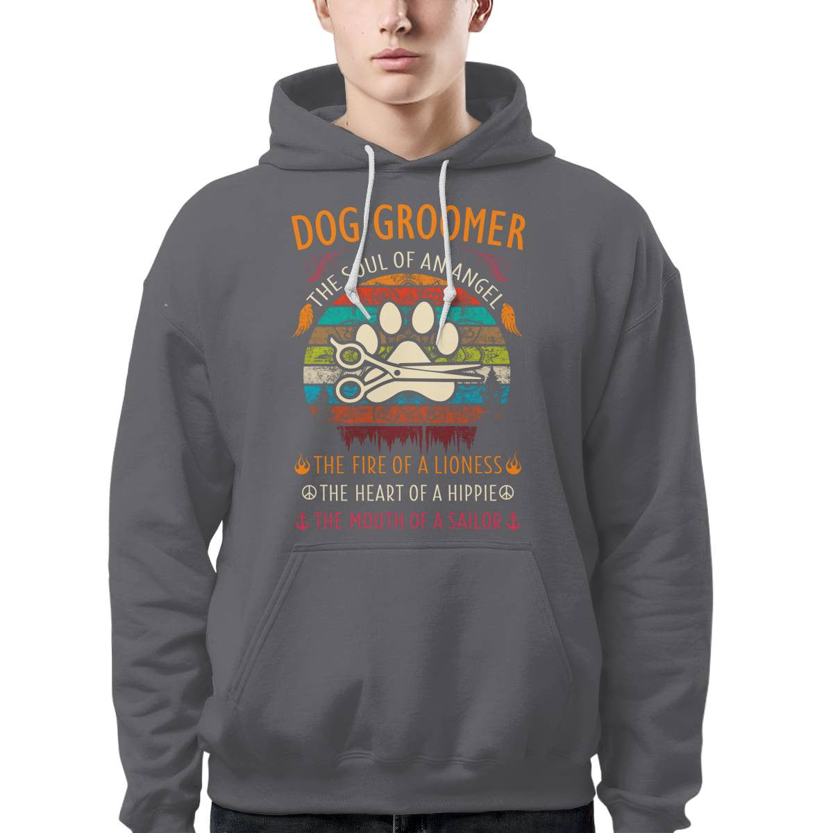Awesome Dog Groomer the soul of an Angel-T-shirt - grunx260804-0037
