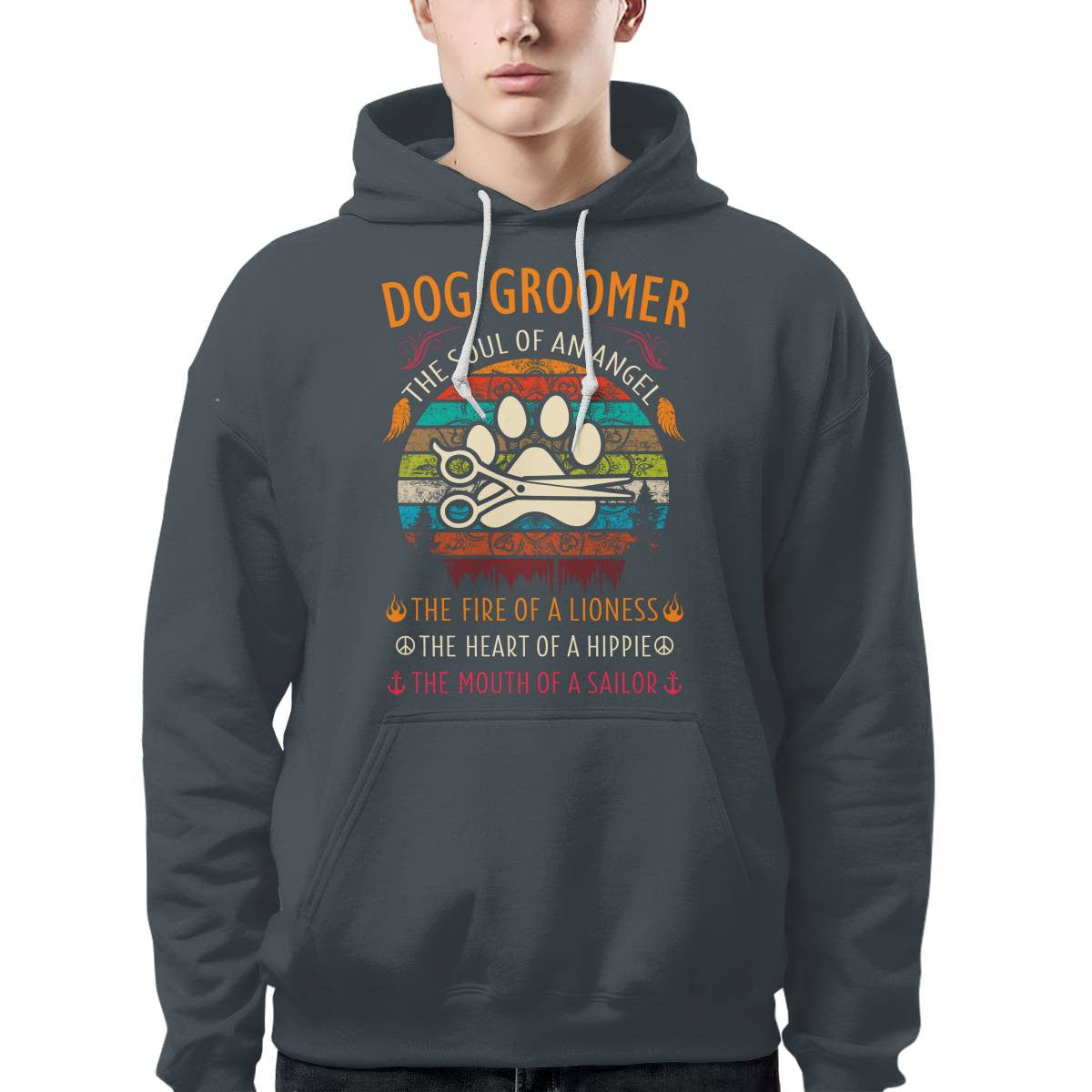 Awesome Dog Groomer the soul of an Angel-T-shirt - grunx260804-0037