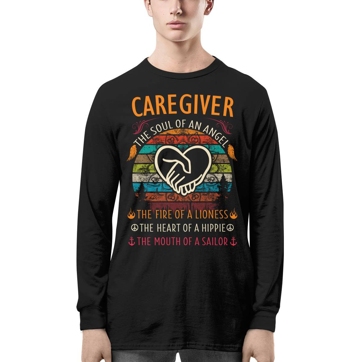 Awesome Caregiver the soul of an Angel-T-shirt-#F140824THESOL3FCAREZ4