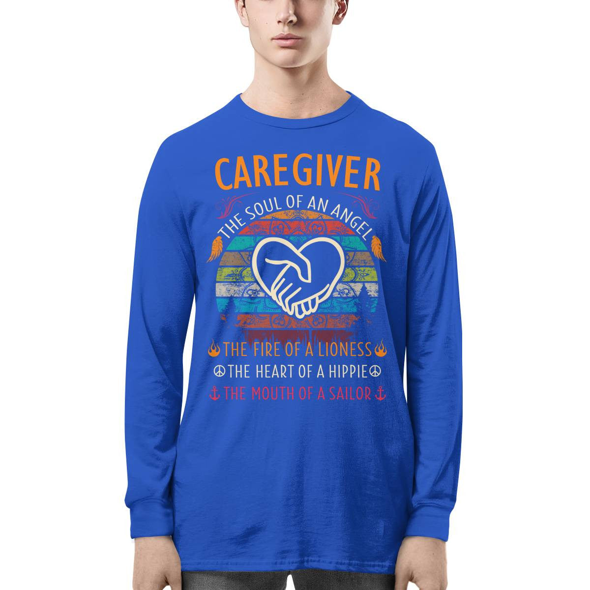 Awesome Caregiver the soul of an Angel-T-shirt-#F140824THESOL3FCAREZ4