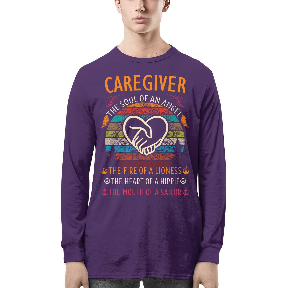 Awesome Caregiver the soul of an Angel-T-shirt-#F140824THESOL3FCAREZ4