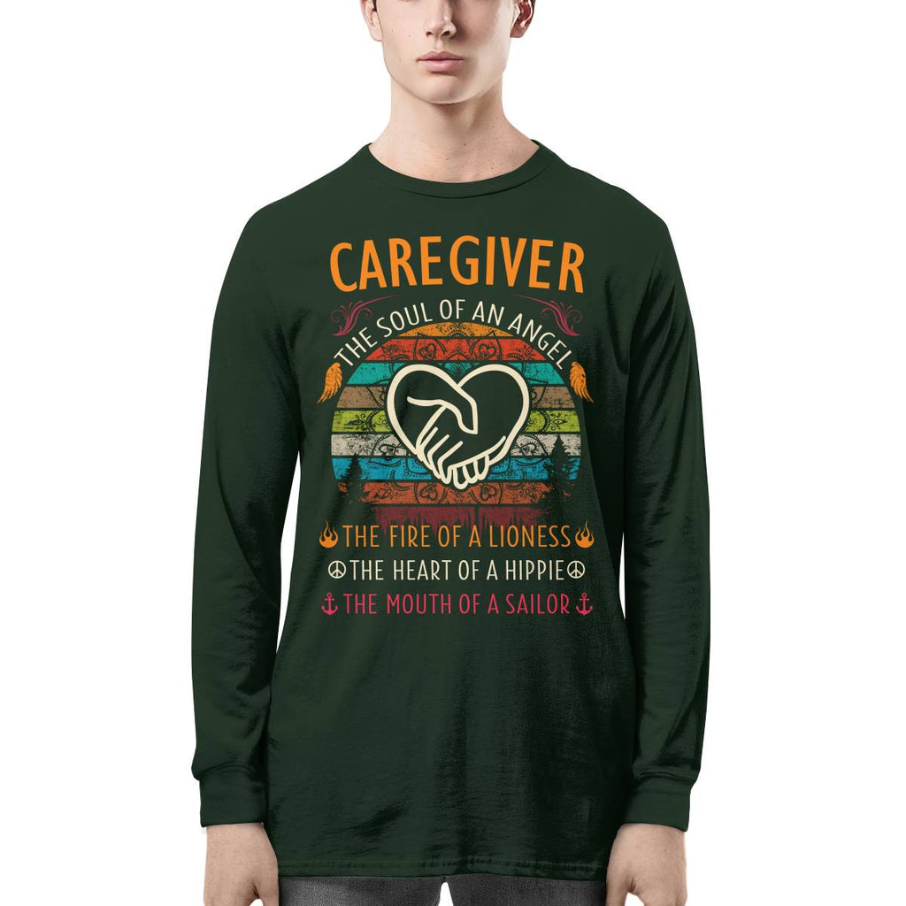 Awesome Caregiver the soul of an Angel-T-shirt-#F140824THESOL3FCAREZ4