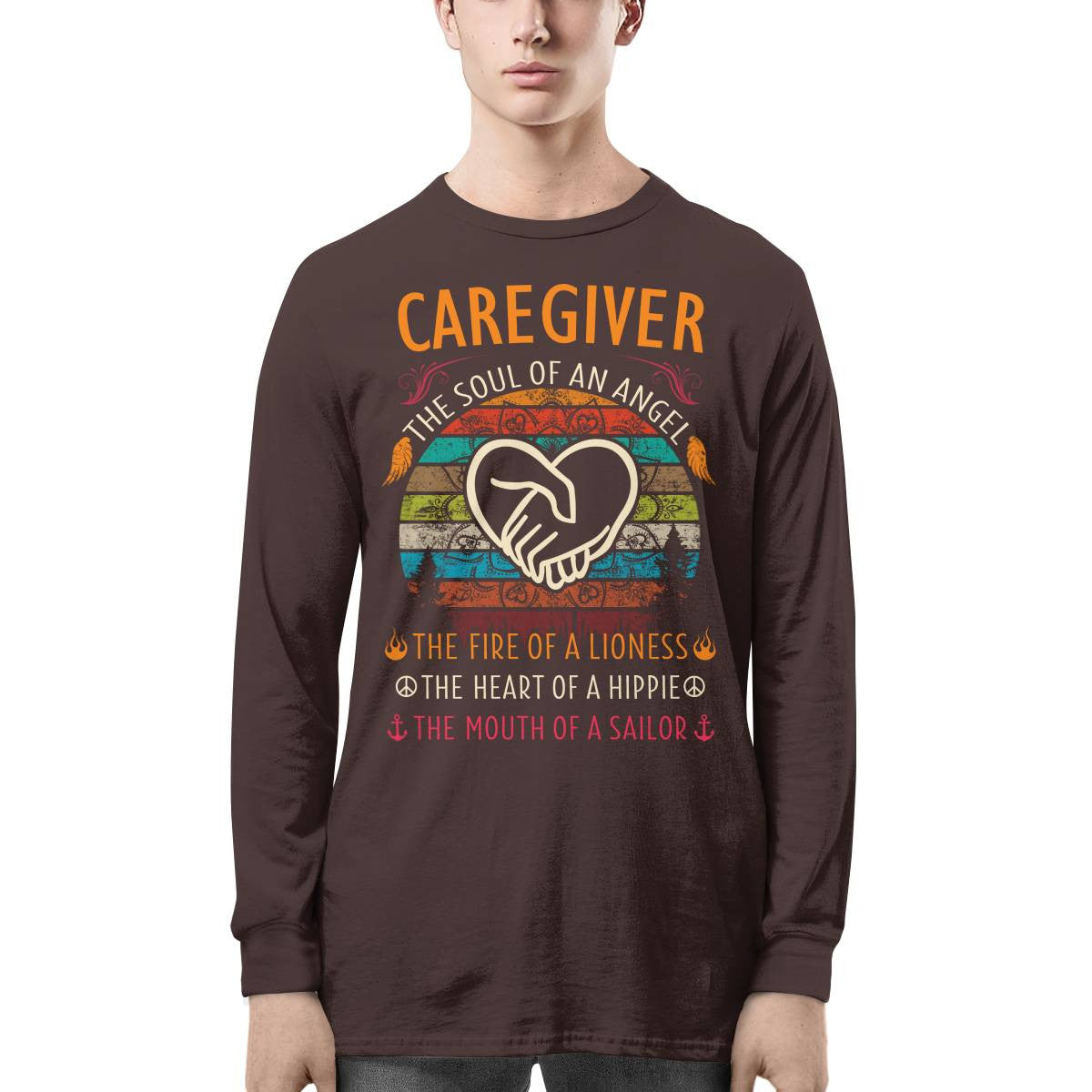 Awesome Caregiver the soul of an Angel-T-shirt-#F140824THESOL3FCAREZ4