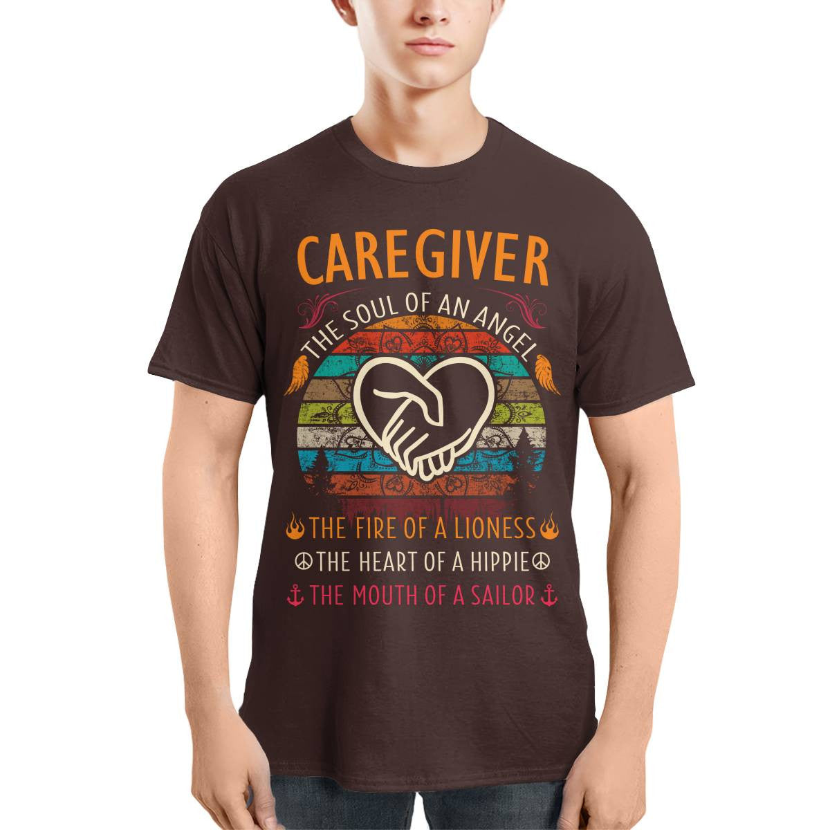 Awesome Caregiver the soul of an Angel-T-shirt-#F140824THESOL3FCAREZ4