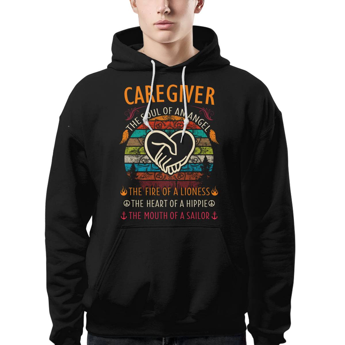 Awesome Caregiver the soul of an Angel-T-shirt-#F140824THESOL3FCAREZ4
