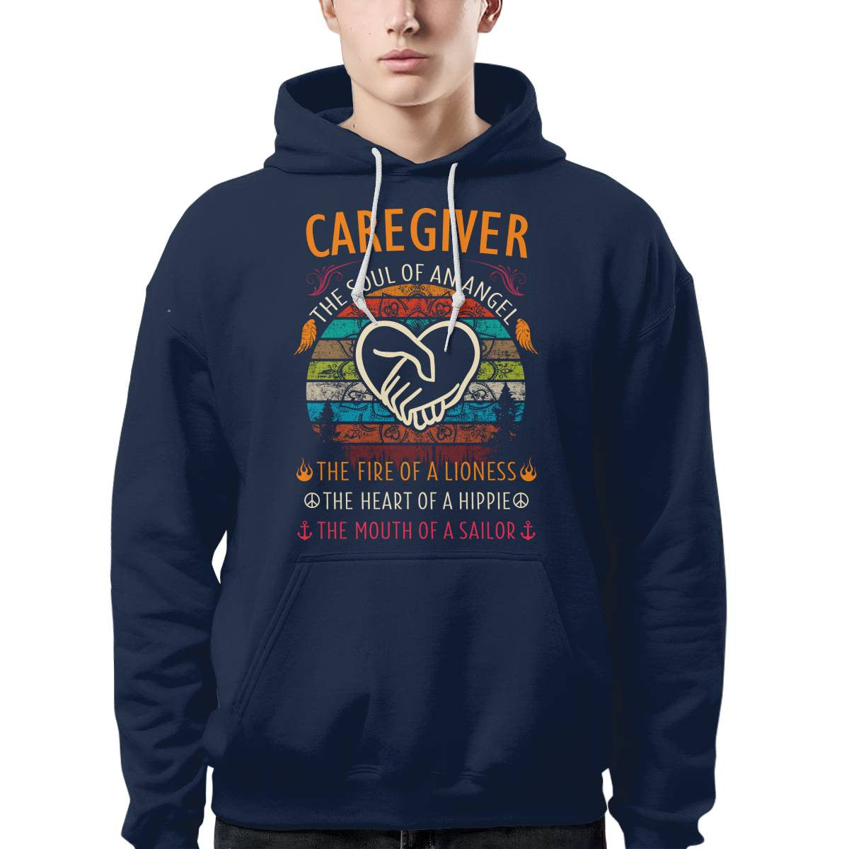 Awesome Caregiver the soul of an Angel-T-shirt-#F140824THESOL3FCAREZ4