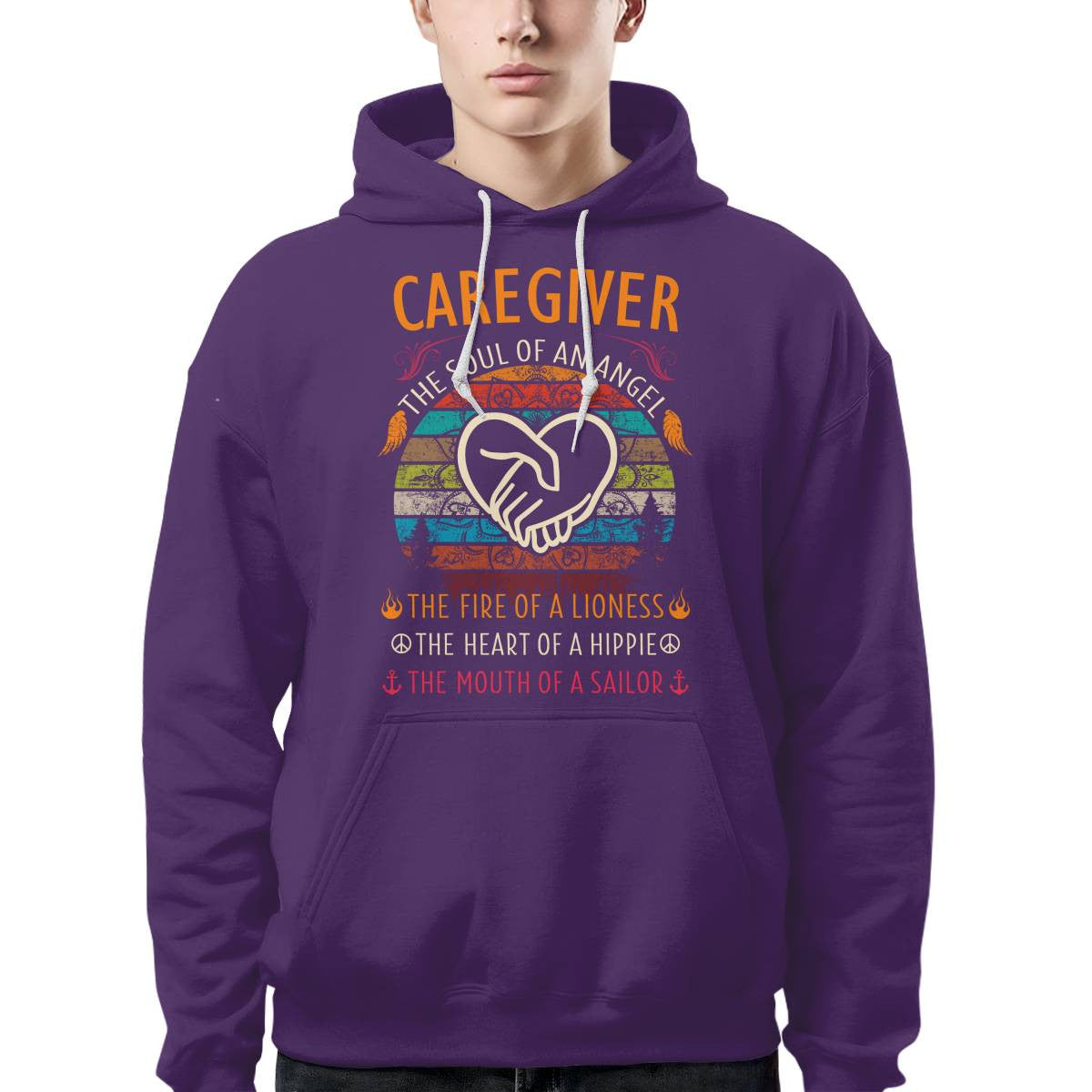 Awesome Caregiver the soul of an Angel-T-shirt-#F140824THESOL3FCAREZ4