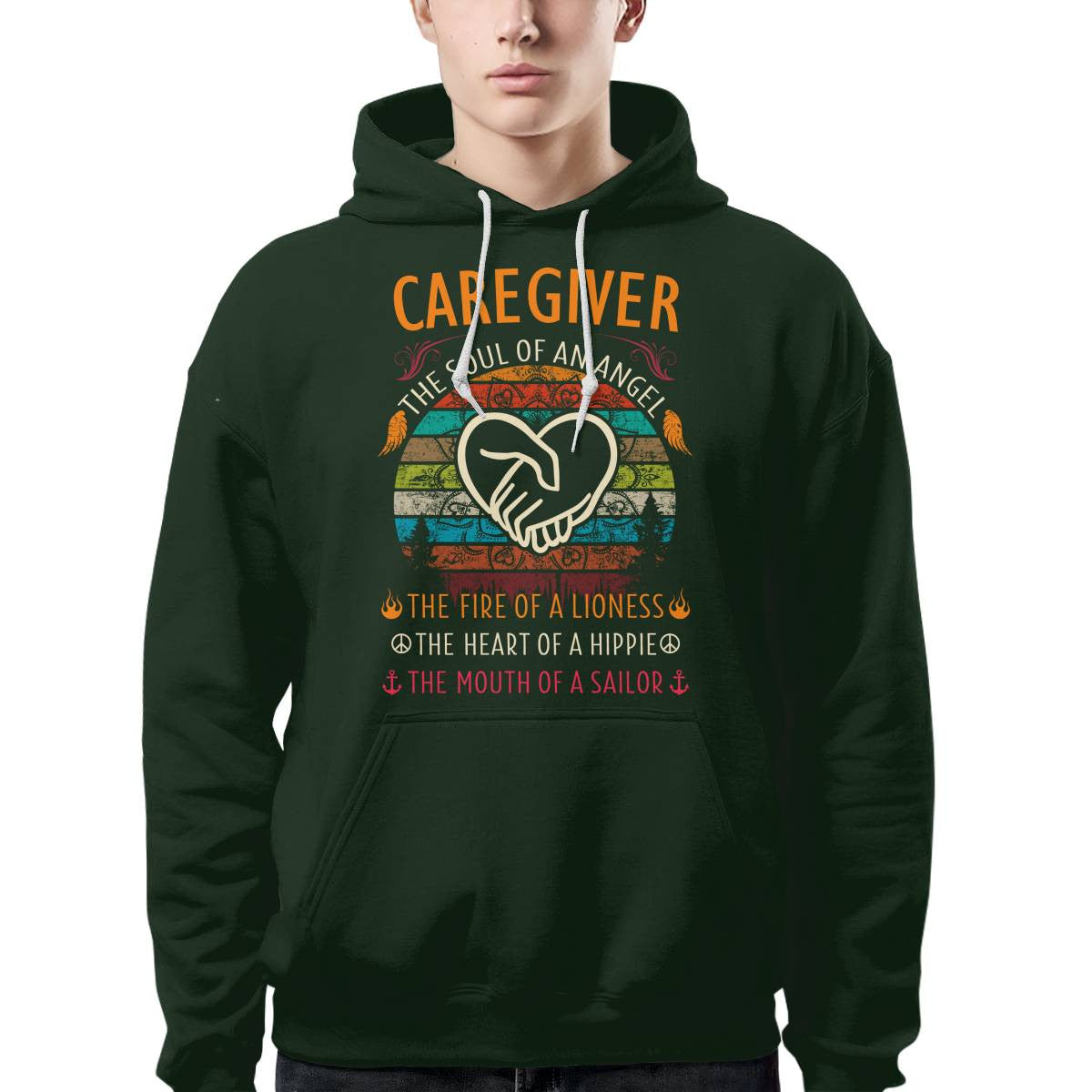 Awesome Caregiver the soul of an Angel-T-shirt-#F140824THESOL3FCAREZ4