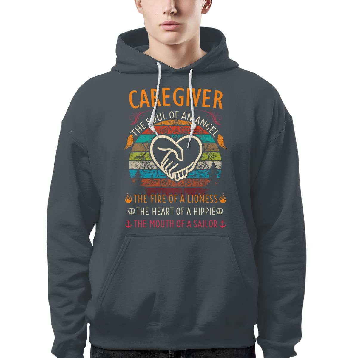 Awesome Caregiver the soul of an Angel-T-shirt-#F140824THESOL3FCAREZ4