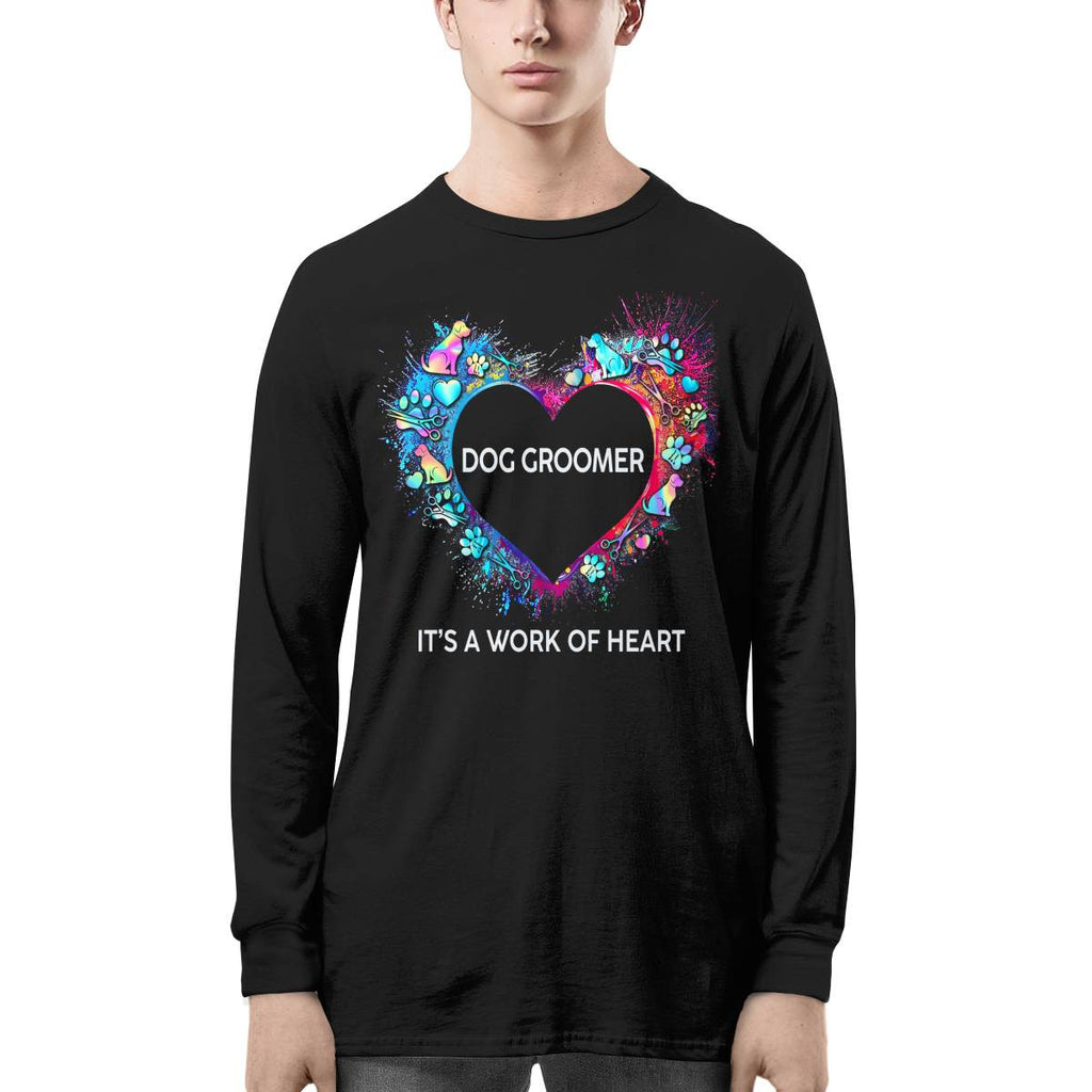 Awesome Dog Groomer Its a work of heart-T-shirt - grunx260804-0030