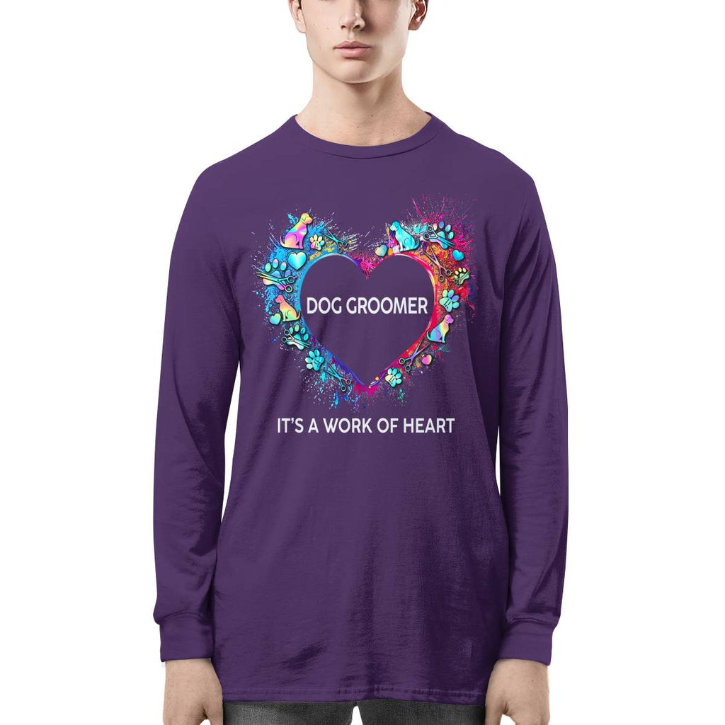 Awesome Dog Groomer Its a work of heart-T-shirt - grunx260804-0030