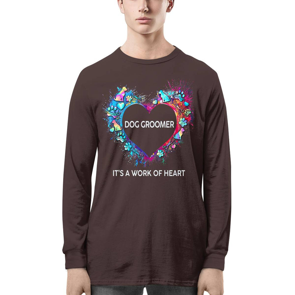 Awesome Dog Groomer Its a work of heart-T-shirt - grunx260804-0030