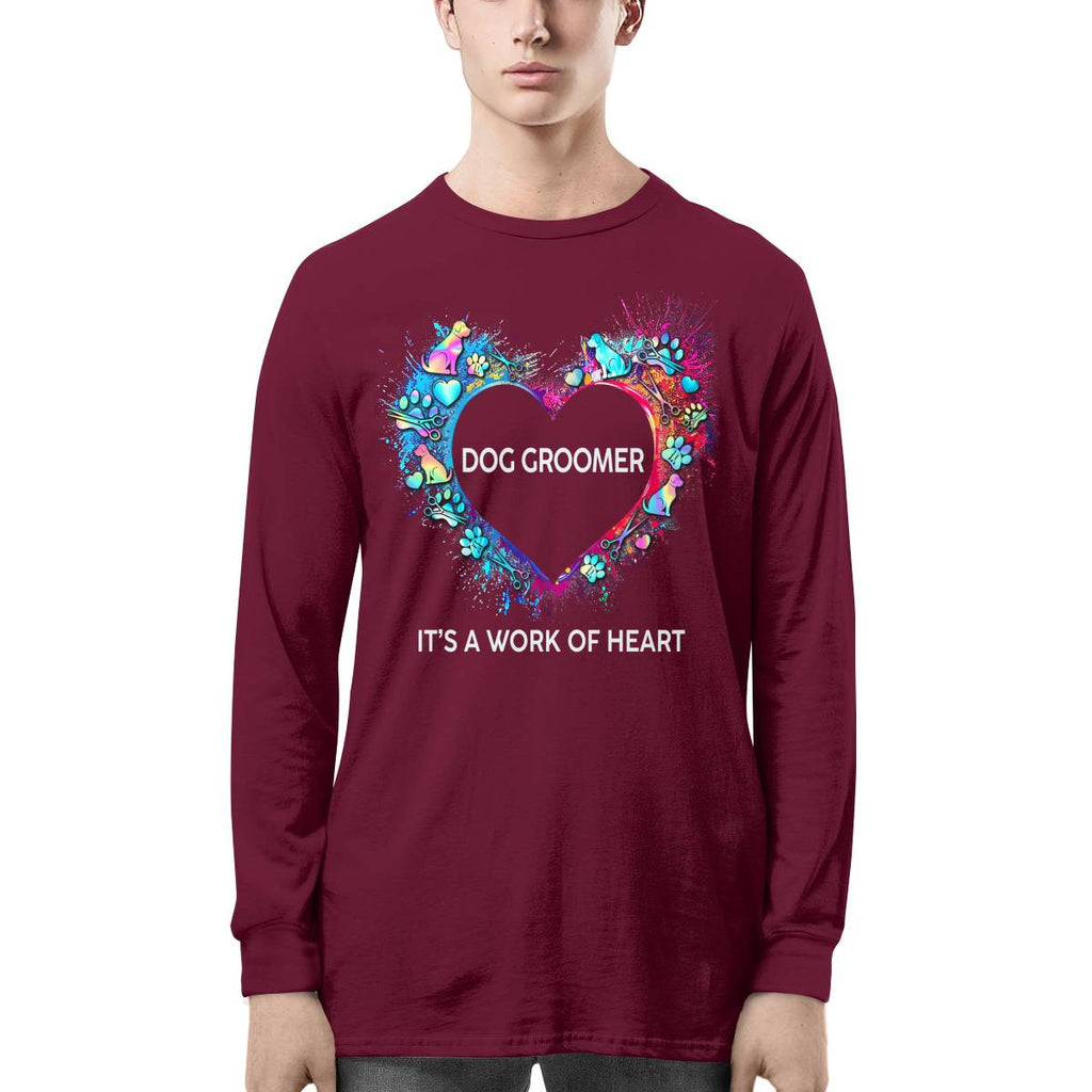 Awesome Dog Groomer Its a work of heart-T-shirt - grunx260804-0030