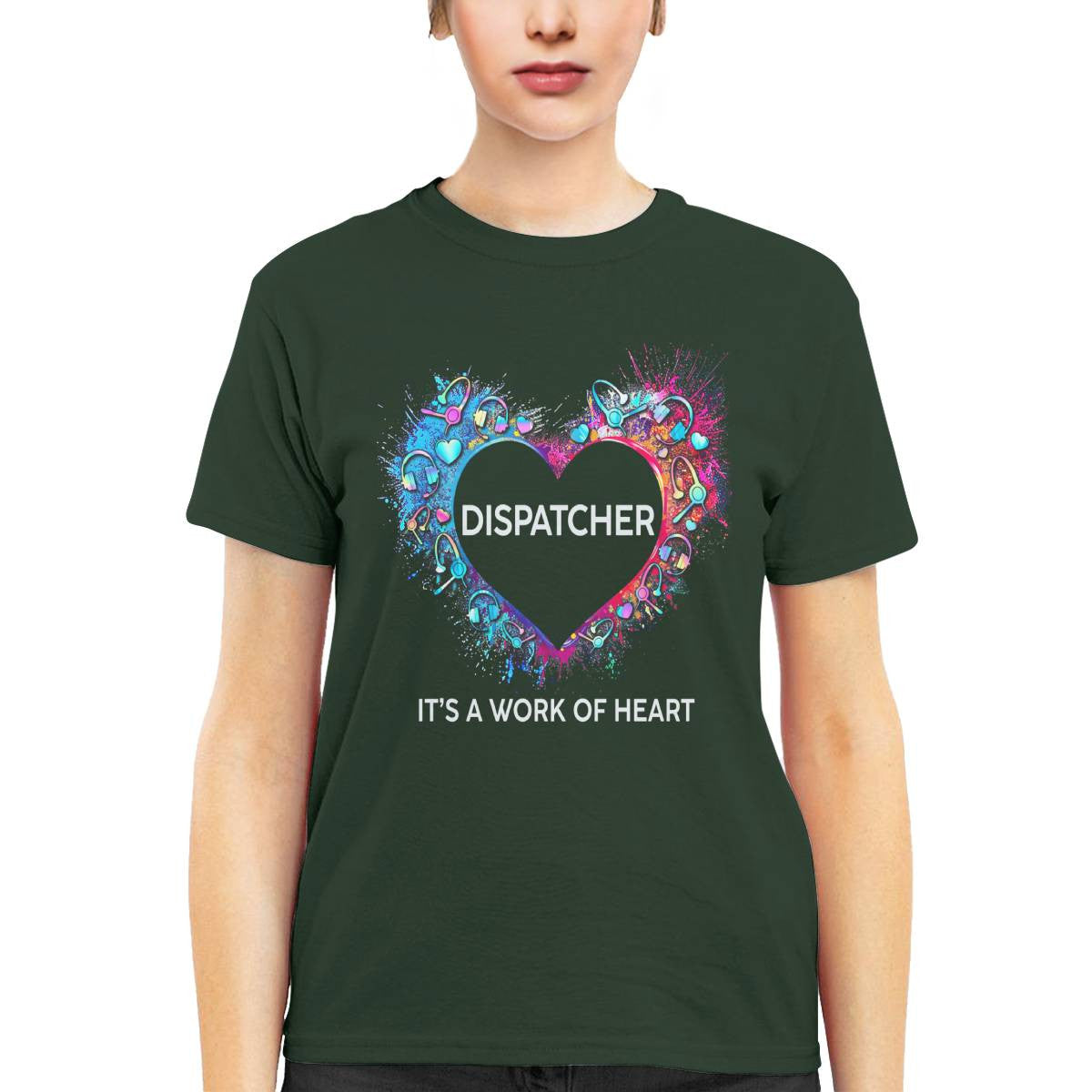 Awesome Dispatcher Its a work of heart-T-shirt - grunx260804-0016