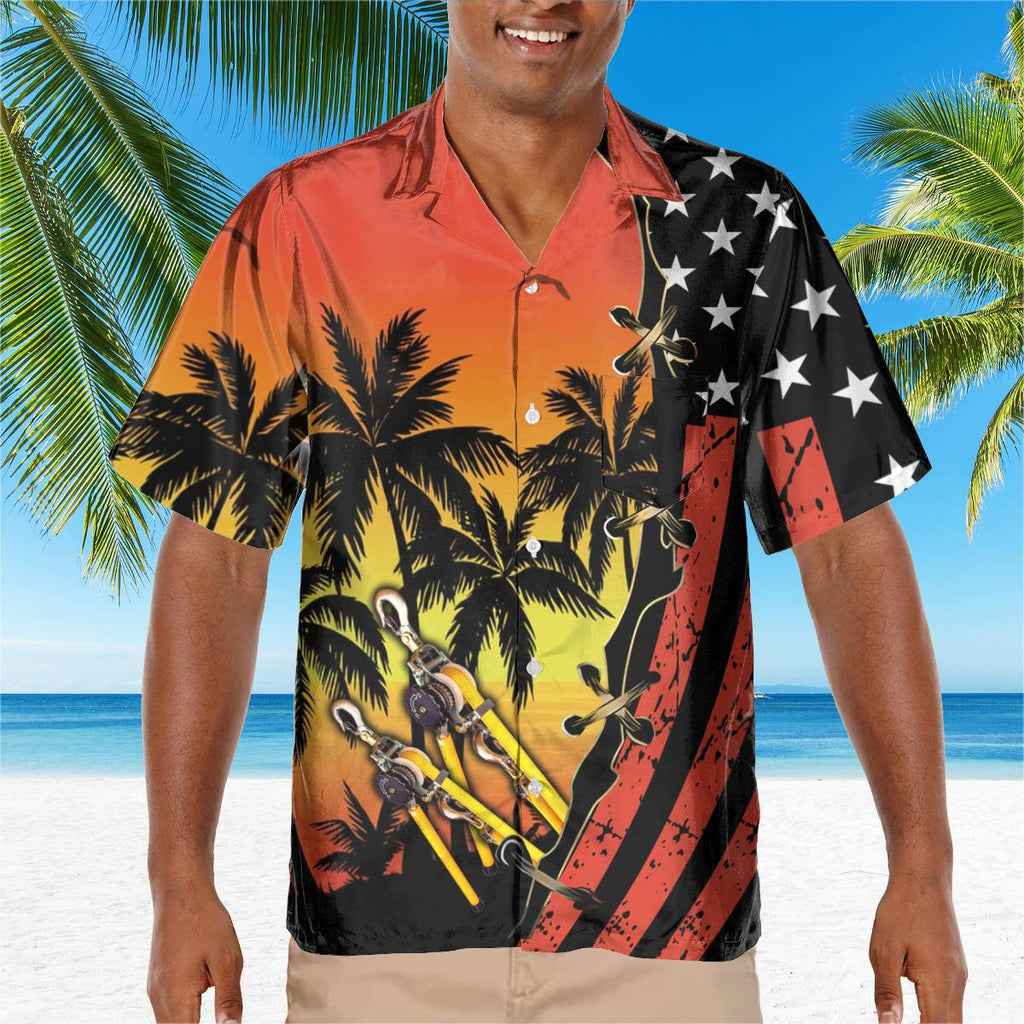 Awesome Lineman- AOP Pocket Hawaiian Shirt - grunx260804-0326