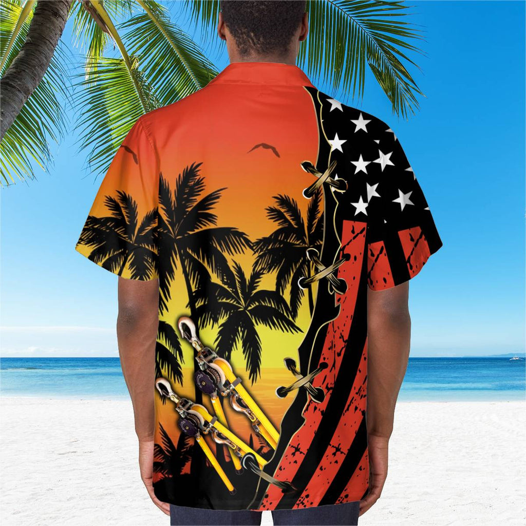 Awesome Lineman- AOP Pocket Hawaiian Shirt - grunx260804-0326