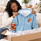 Personalized Books and Cocoa Zip Hoodie