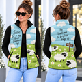 Cartoon Sheep Daisy Meadow Down Puffer Vest