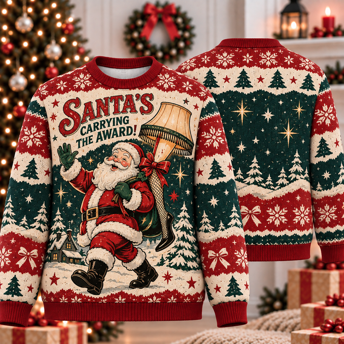 Santa's Carrying The Award Ugly Sweater