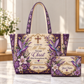 Personalized Purple Hummingbirds Quilted Shoulder Bag & Storage Bag