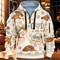 Personalized Duck and Puppies Half-Zip Hoodie