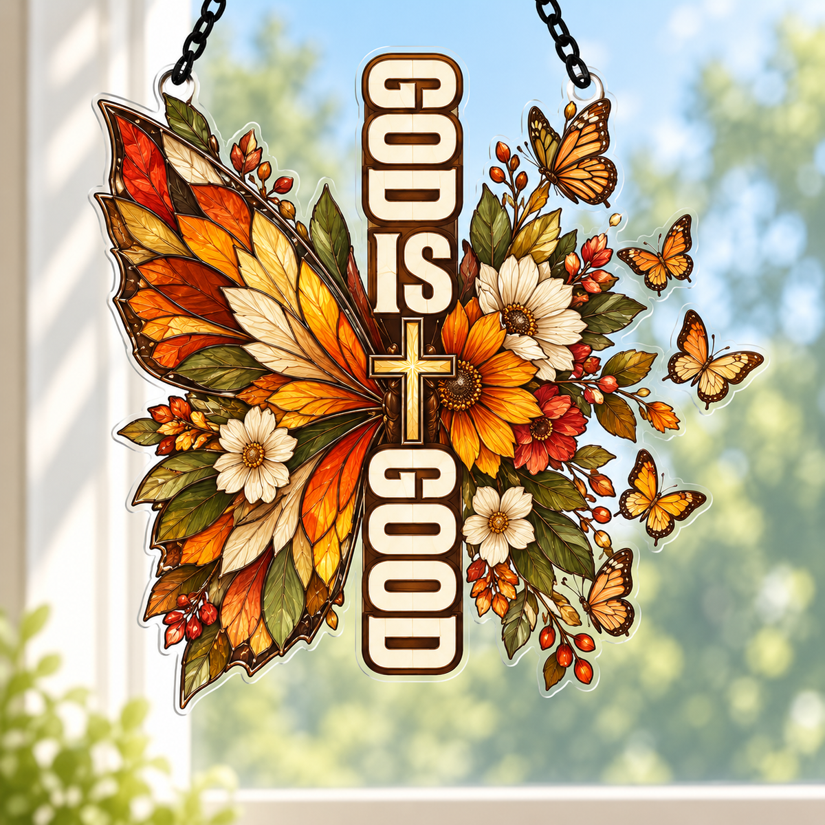 God Is Good Acrylic Suncatcher