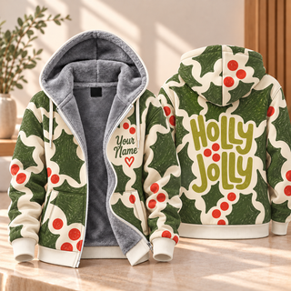 Holly Jolly Personalized Fleece Jacket