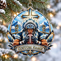 Football Warrior Cross Ornament